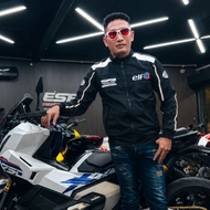 JACKET RIDE ELF HITAM PUTIH LINE 2.