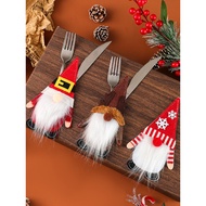 Cross-Border New Style Felt Cloth Cutlery Set Faceless Old Man Cutlery Set Decoration Christmas Home