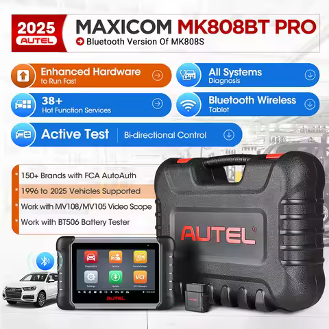 Autel MaxiCOM MK808BT PRO Diagnostic Tool OBD2 Autel Scanner All Systems Diagnosis Scan Tools 38+ Se