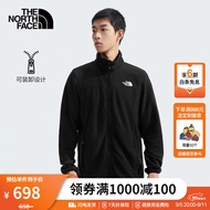 北面（The North Face）抓绒衣男Glacier可做内胆户外运动保暖舒适外套24秋季新品|8AYK 4H0/宇宙黑 L/175