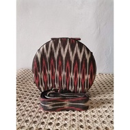 Round Woven Sling Bag made of T'nalak/ Tinalak Cloth