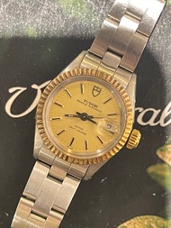 🌈🌈新貨返啦🌈🌈😍女士至愛😍❤️❤️Tudor Princess OysterDate 92413 連原裝Tudor鋼帶❤️❤️🧡原裝金色面🧡18K黃金圈 25mm 自動機芯 勞的勞底 淨錶🧡狀態一流