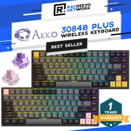 Akko 3084B Plus RGB Wireless Keyboard [75% Layout/2.4Ghz Wireless/Bluetooth/Type-C/Hot-swappable]