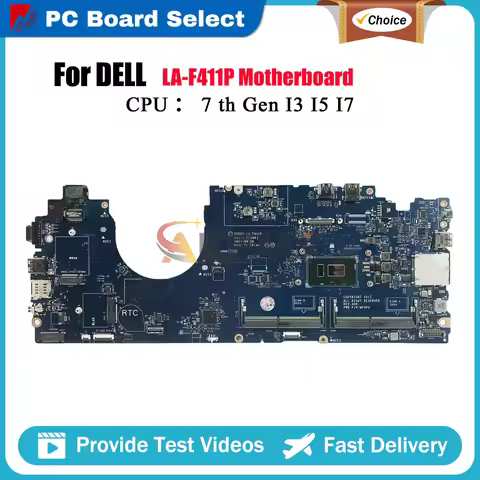Notebook Mainboard For Dell Latitude 15 5590 LA-F411P with I3 I5 I7 7th 8th CPU 0CJWKW 0PTD05 0VJF9H