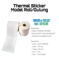 LABEL THERMAL BARCODE STICKER 100x150mm isi 250 TERMURAH 