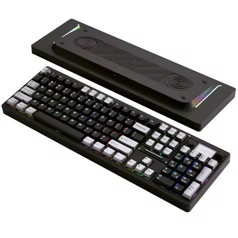 OOCTPK Wireless Mechanical Keyboard, Chilkey ND104 Gaming Keyboard with LCD Screen, 106% Hot Swappab