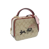 [Coach] Bag Women's 2WAY Handbag Outlet Light Khaki Multi BNY SIGNATURE BOX CE609