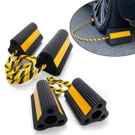 Car Parking Portable Rubber Wheel Blocker Airplane Slope Prevention Sliding Blocker Truck Stopper