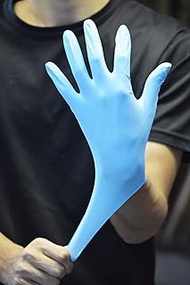 Kawanishi Industries #2041 Nitrile Ultra Thin Gloves, Powderless, Pack of 100, Blue, M