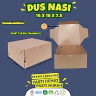 [ 30 PCS] Box Nasi 16x16 Dus Ayam Bakar Dus Catering 16x16 / / B3K3