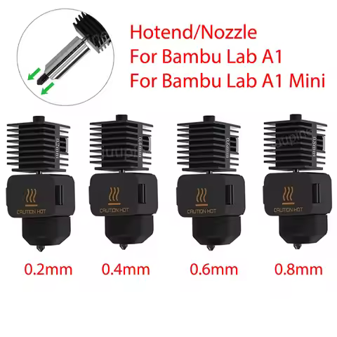 For Bambu Lab A1 Hotend Bambulab Ai Mini Hotend Nozzle Replaceable Hardened Steel Upgraded High Spee