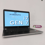 โน๊ตบุ๊คมือสอง HP 14-BS052TX CPU i7 gen 7 / 8GB / SSD 120GB หน้าจอ 14 นิ้ว ทำงาน เรียน กราฟฟิก ออกแบบ USED Laptop