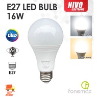 FONEMAX LED BULB E27 15W/16W Round Daylight / Warm white