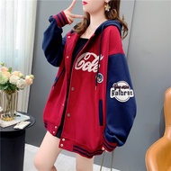 Aiyiyi Thin Jacket Casual Baseball Uniform M-XL Design Feel Letter Embroidery Hooded Long-Sleeved MB