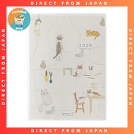 Midori Pocket Diary Notebook 2026 A6 Weekly Cat Pattern 22367006 (Starts Jan. 2026) 【Direct from Jap