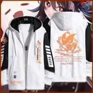 GC1 Genshin Impact Hu Tao coat zipper Hoodie jacket cardigan sweater Unisex Long Sleeve Top Cosplay 