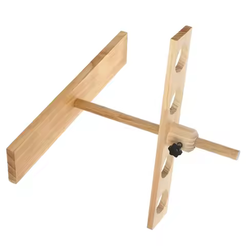 Wooden Funnel Stand 4-Hole Adjustable Height For Chemistry Biology Lab Glassware Support Separating 