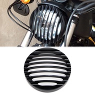 5 3/4 Black Headlight Grill Cover for Harley 2004-2014 Sportster XL883 XL1200 Iron 883 Aluminum Head Lamp Protector Guard
