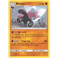 English Pokemon Card Bewear - 56/111 - Holo Sun & Moon: Crimson Invasion Singles