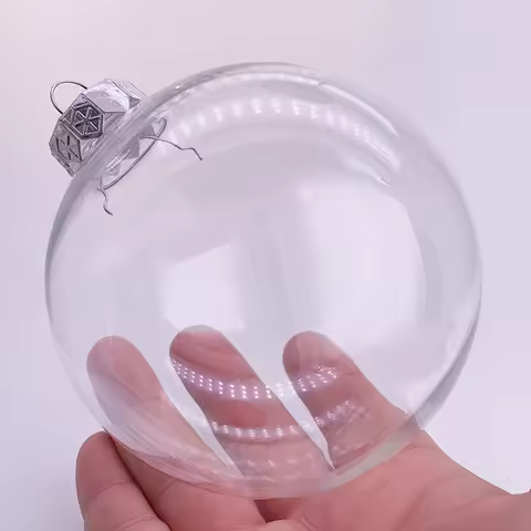 6 Pieces x DIY Paintable Shatterproof Transparent Home Christmas Decoration Bauble Ornament 100mm Pl