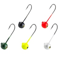 CAPERLAN Coloured round jig head for soft lure fishing TP RD COLO 3.5 G