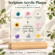 Bible verse Square acrylic decoration, size: 10*10cm
