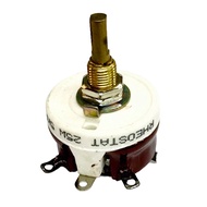 Resistor rheostat รีโอสตาร์ท 25W-1K2K3K5K 10โอม50โอม100โอม เป็นตัวต้านทานปรับค่าได้แบบเซรามิค มีพร้อ