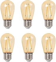 YNiuniunna 6 Pcs S14 E27 2W 220V LED Filament Bulb Home Living Room Shop Plastic for Outdoor String