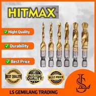6PCS HITMAX SENSUI MULTIPURPOSE THREAD TAP DRILL BIT SET HEX SHANK THREAD MAKER MACHINE TAP HAND TAP