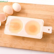 EGALLY Egg Steamer 2 Eggs Baking Cooker Steamer Tool Microwave Eggs DIY Draining Egg Boiler