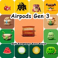 For Airpods Gen 3 Case Funny Cartoons Soft Silicone Earphone Case Casing Cover NO.7