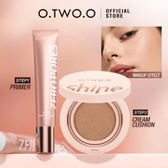 O.TWO.O 2pcs Set Primer + Air Cushion BB Cream Full Cover Foundation Face Makeup Set Oil Contorl Lon