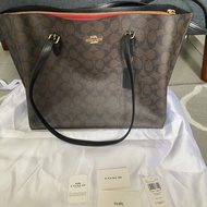 Coach signature mollie tote brown black preloved