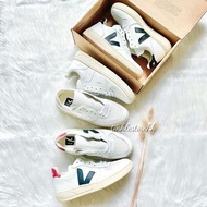 大熱🇫🇷 法國VEJA 小白鞋 V-10 男女同款 黑色｜白色｜紅白藍 厚底款 鞋頭透氣小孔