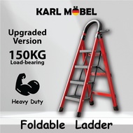 Ladder Foldable Tangga Lipat Murah Heavy Duty Stair Foldable Ladder 3 / 4 / 5 Step Multipurpose Steel Ladder Heavy Duty