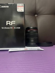 完美無瑕 全套有盒 香港行貨有保養 2027-12 Canon RF 14-35 14-35mm F4 L R3 R5 R6 R Use