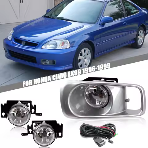 Front Bumper Fog Lamp Upgrade Kit FOR HONDA CIVIC EK99 1996 1997 1998 1999 Version Additional Foglig