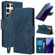 XICCI Leather Flip Case for Samsung S25 Ultra/S25 Plus/S25/S25 Edge Phone Case flower Embossing Leat