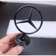 【Ready Stock】Metal Car Front Hood Emblem Bonnet Label Badge for Mercedes Benz Logo W204 W210 W220 W212 C180 C200 Car Accessories Styling