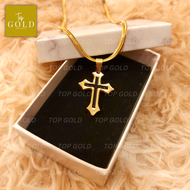 TOP GOLD Cross necklace sale saudi gold 18k pawnable legit necklace for men gold necklace for men kwentas gold necklace pawnable cross necklace for men necklace for boys necklace for men gold original snake chain necklace