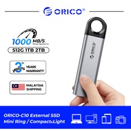 ORICO External SSD 256GB 512GB USB 3.2 Type-C Mini Portable SSD 1000MB/s for iPhone, Laptop (C10)