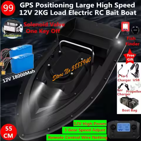 Smart Pull Net High Speed Remote Control Fishing Boat 500M 99GPS Auto Return Unhook Speed Adjust Fix
