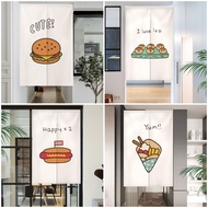 Cartoon Kitchen Door Curtain Japanese Style Doorway Curtain Partition Half Height Customize Door Curtain Velcro Tape Cute Door Partition Curtain