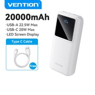 Vention พาวเวอร์แบงค์ 30000mAh Power bank 22.5W Fast Charging 10000mAh PowerBank PD 20W LED Display