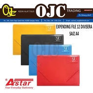 Astar A4 Expanding File 12 Divider I A412ST - 1 Pc