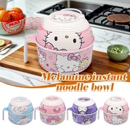 Cartoon Cute Noodle Bowl Set Diamine Noodle Bowl Set With Lid And Handle Large Capacity Anti L1q9