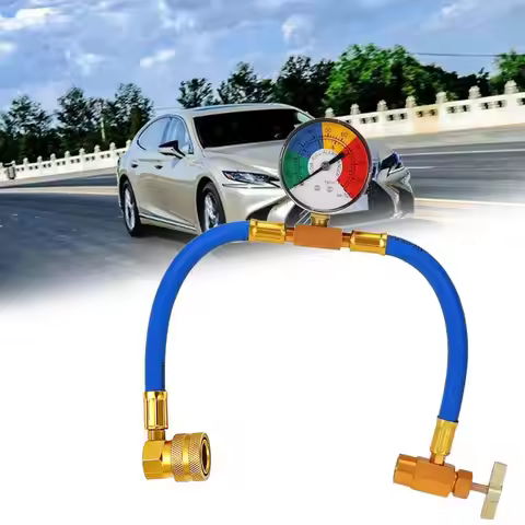 Refrigerant Recharge Ac Air Kit R134a 134a Car Conditioning Con 30lb Filler Gauges Gas Hose R12 Char