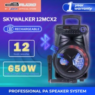 DB Audio by Astron SKYWALKER-12MCX2 Portable Mobile Trolley Bluetooth Speaker (650W) (12" Woofer)(2 