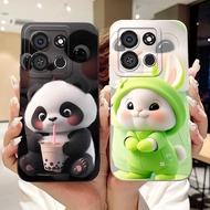 For Itel A05s Case A663LC Shockproof Cover Cute Panda Rabbit Cartoon Soft Silicone Matte Casing For 