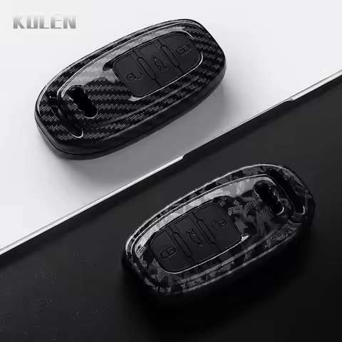 ABS Carbon Fiber Car Key Case Cover For Audi A1 A3 8P A4 B9 A5 A6 C7 8S 8W A7A8 03 05 07 4M S4 S5 56
